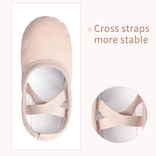 Vista 5 de Stelle Ballet Shoes for Girls Boys Close-Fit PU Professional Dance Slippers for Toddler/Little Kid/Big Kid
