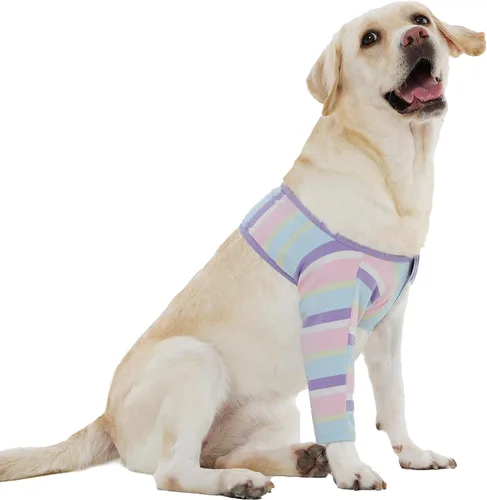 Vista 18 de ROZKITCH Manga de Cirugía para Pata de Perro Pata Delantera Derecha Izquierda, Protector de Codo y Rodilla para Mascotas que Previene Lamer Heridas