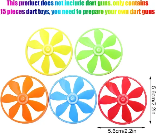 Vista 2 de Sumind 15 piezas de juguetes de caza para gatos, coloridas hélices voladoras para gatos persiguiendo hélice voladora, juguete para interactivo