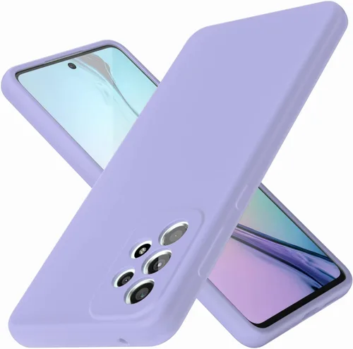 Vista 8 de Funda para Galaxy A73 5G de 6.7 pulgadas, silicona líquida suave protectora y forro de microfibra antiarañazos, a prueba de golpes, compatible