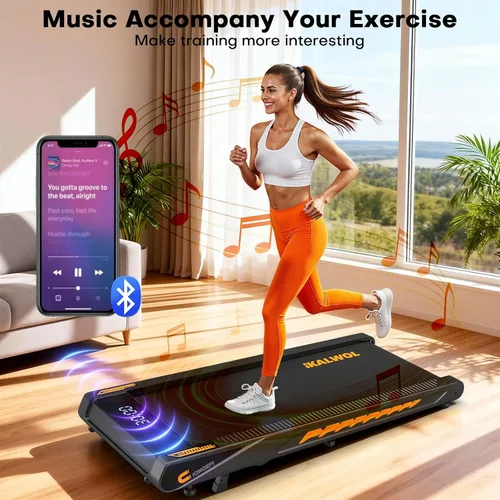 Vista 10 de Walking Pad Treadmill with Speaker, 4-in-1 6.2MPH Treadmills for Home with App Compatible, Walking Pad with 10% Incline, LED Display, 2.75HP