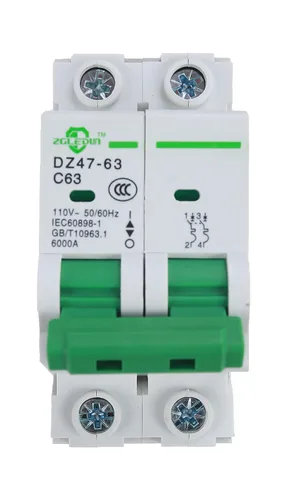 Vista 12 de Interruptor de Circuito en Miniatura AC, 1 Polo 6 Amp, 120/240VAC, Interruptor de Montaje en Riel DIN de 6kA con Desconexión Térmica Magnética