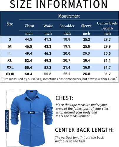 Vista 5 de COOFANDY Camisas de lino de manga larga con botones para hombre