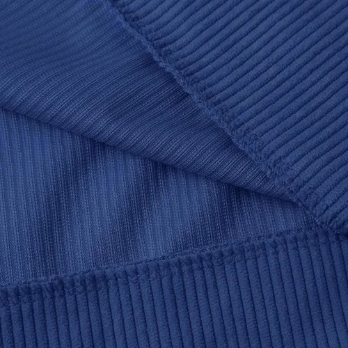 Vista 4 de Sudadera polo de pana para hombre, manga larga, rasgada, texturizada, suéter Vinatge con parches y botones