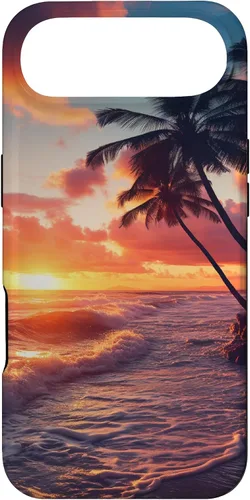 Vista 27 de Palm Tree Sunset Tropical Boho Beach Aesthetic Vacation Case for iPhone 17