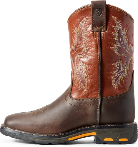 Vista 2 de ARIAT Unisex-Child YTH Workhog Wide Square Dark EarthBrick Work Boot