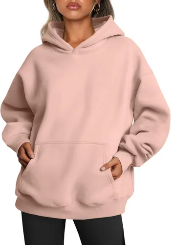 Vista 191 de Trendy Queen - Sudaderas extragrandes con capucha para mujer, suéteres de manga larga, sin botones, de vellón, de otoño, ropa de invierno