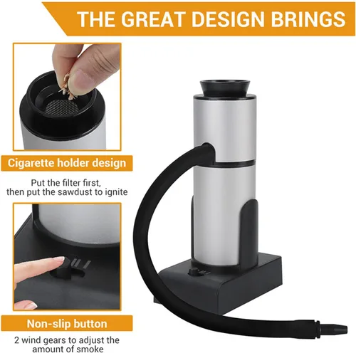 Vista 7 de Infusor de humo, pistola ahumadora de cóctel para cocinar bebidas antiguas, kit de ahumador de cóctel, infusor portátil de whisky bourbon