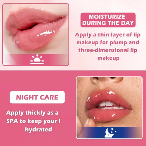 Vista 6 de CAHIUYOA Bálsamo labial de abeja, 3 unidades, bálsamo labial de miel, fresa, miel, cereza, máscara para dormir, bálsamo labial hidratante de abeja