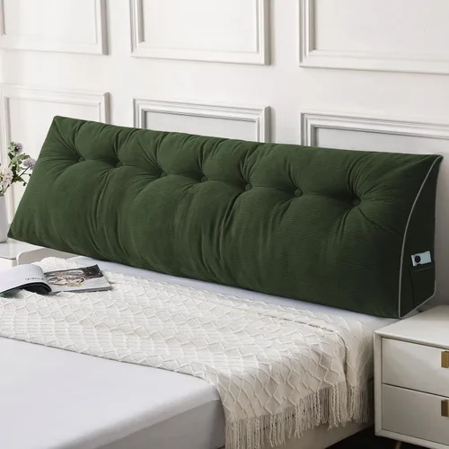 Vista 60 de Sasttie Almohada de Cabecera Full, Almohada de Cuña Cabecera para Sentarse en la Cama, Soporte de Respaldo Cojín Triangular para Leer - Cuenta