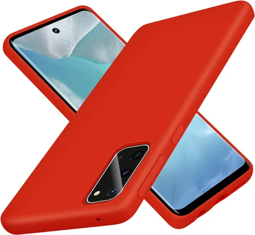 Vista 9 de Funda para Galaxy S20 de 6.2 pulgadas (2020), silicona líquida suave protectora y forro de microfibra antiarañazos, a prueba de golpes, compatible