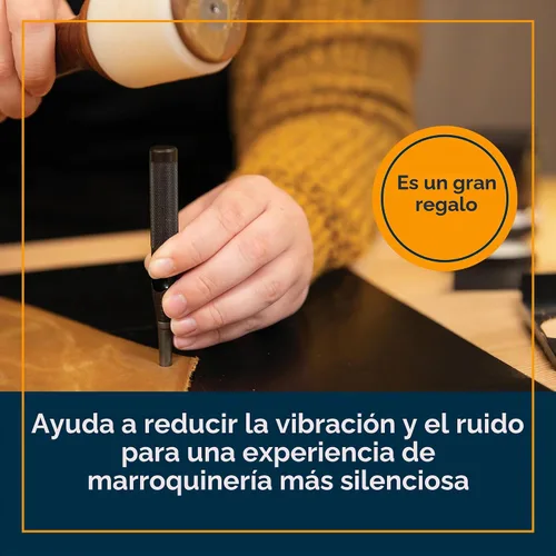 Vista 4 de Weaver Leather Supply Silent Poundo Board, tablero protector de goma autorreparable, herramienta de artesanía en cuero para martillar y más, 12 x 12