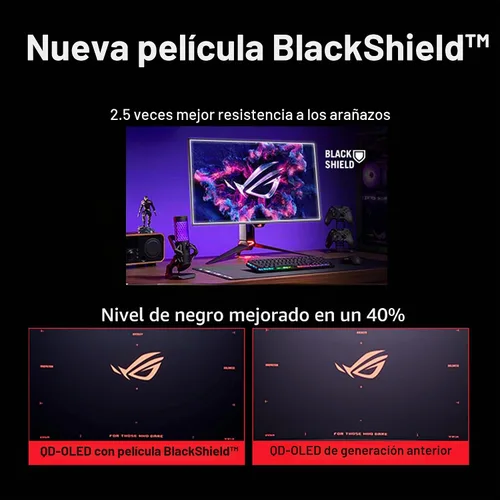 Vista 4 de ASUS ROG PG32UCDM3 32 pulgadas 4K 240Hz Tándem OLED Monitor