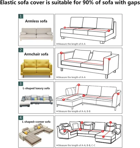 Vista 6 de Funda de terciopelo para sofá en forma de L, 1, 2, 3, 4 plazas, funda elástica para sofá seccional, protector de muebles antideslizante para niños