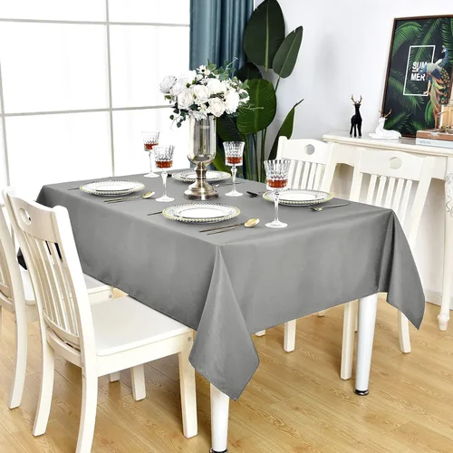 Vista 11 de Mantel Cuadrado Verde Manzana Impermeable Resistente a las Manchas Sin Arrugas Mantel de Mesa de Poliéster 210GSM Limpiable Cubierta de Mesa