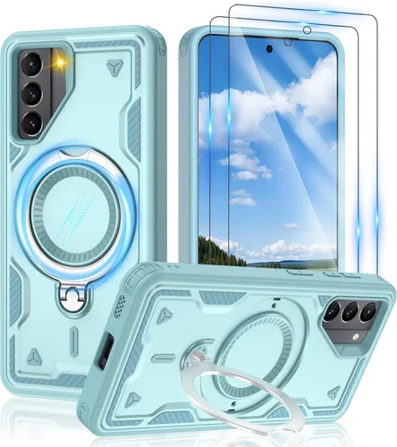 Vista 72 de Gritup fro Funda para Google Pixel 9A, funda protectora magnética de grado militar compatible con Mag-Safe, 2 protectores de pantalla HD, soporte