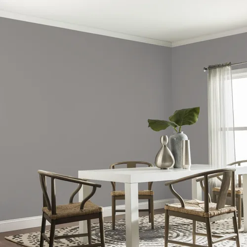 Vista 4 de Glidden Pintura Interior + Imprimación: Gris/Plata Antigua, Una Capa, Satinado, 1 Galón
