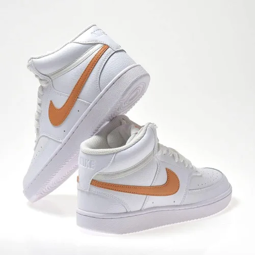 Vista 5 de Nike Tenis Court Vision Mid para mujer, NegroBlanco, 7