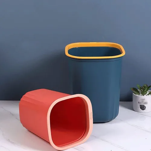 Vista 4 de Botes de basura de plástico, cestas de basura de plástico, cesta de almacenamiento de papel para residuos, cubos de baño, cestas de basura