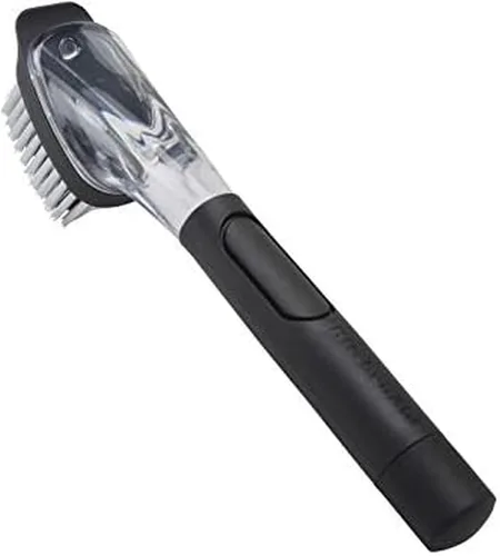 Vista 7 de KitchenAid Cepillo dispensador de jabón para fregadero con mango fácil de llenar, cerdas de nailon para una limpieza resistente, mango de agarre