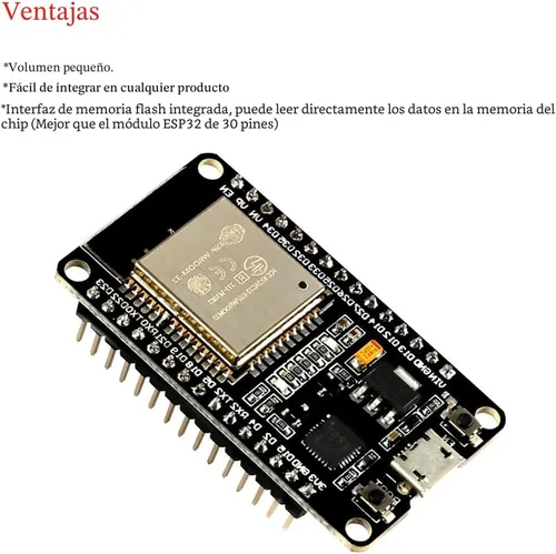 Vista 5 de AITRIP 10 piezas ESP32S ESP32 ESP-WROOM-32 placa de desarrollo 2.4GHz Dual-Core WiFi + Bluetooth 2 función microcontrolador para Arduino