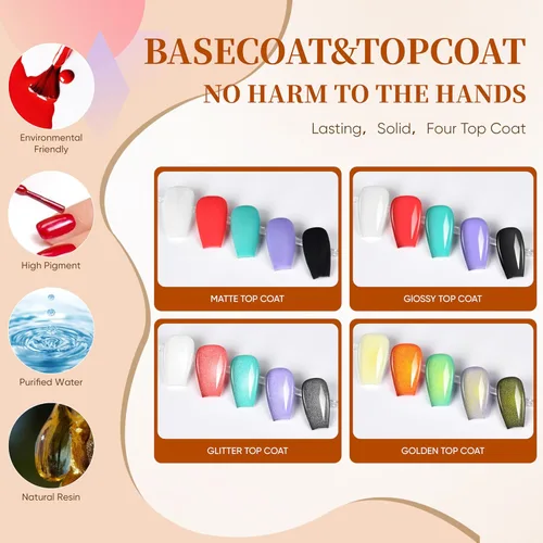 Vista 9 de Kit de esmalte de uñas con luz UV, kit de iniciación de esmalte de gel de 25