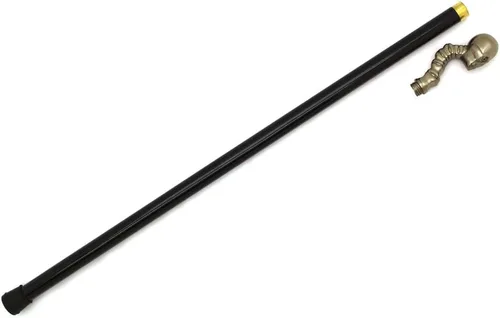 Vista 8 de Snake Eye Tactical Mango de peltre para bastón de caminar de 34.5 pulgadas con pequeño almacenamiento sin hoja