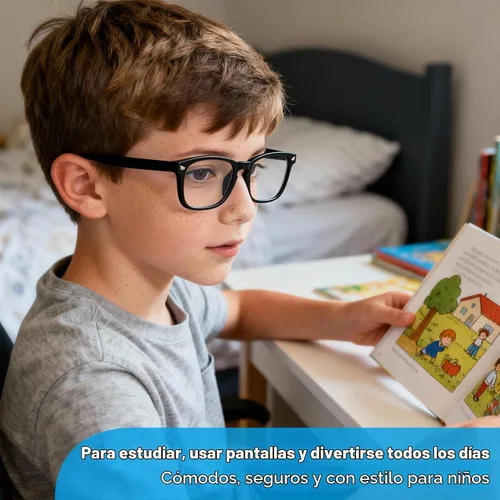 Vista 3 de AZorb 2Pack Gafas de Bloqueo de Luz Azul para Niños - TR90 Gafas de Pantalla de Computadora Irrompibles para Niños y Niñas Paquete A1-2