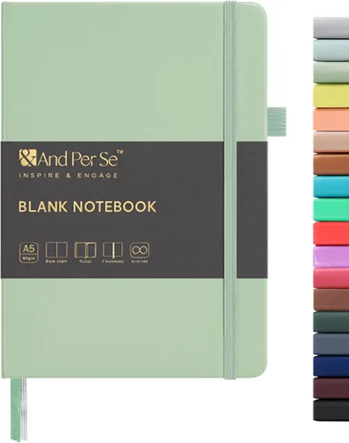 Vista 17 de ⩓ Per Se Cuaderno de Diario con Líneas (3 Paquetes), 160 Páginas Papel Grueso 100GSM, A5 Tapa Dura Cuadernos con Rayas Universitarias para Escribir