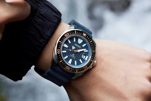 Vista 3 de Seiko Prospex SRPH43K1 - Reloj deportivo automático para buceo de 6562ft Azul Deportes