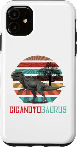 Vista 8 de Funda para iPhone 11 Pro Max Giganotosaurus Retro T rex dinosaurio prehistórico para el Día del Padre