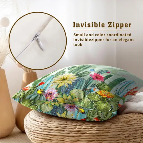 Vista 84 de Giwawa Juego de 2 fundas de almohada decorativas con diseño floral de girasol de 16 x 16 pulgadas, fundas de cojín decorativas para el hogar, sofá
