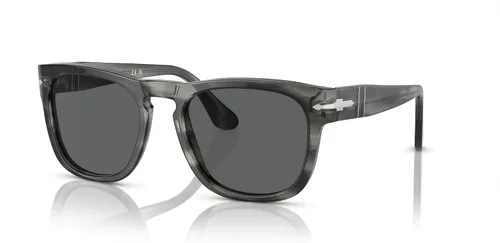 Vista 2 de Persol PO3333S Elio Square - Gafas de sol para hombre, color gris a rayas, 2.008 in, Gris (Striped Grey)