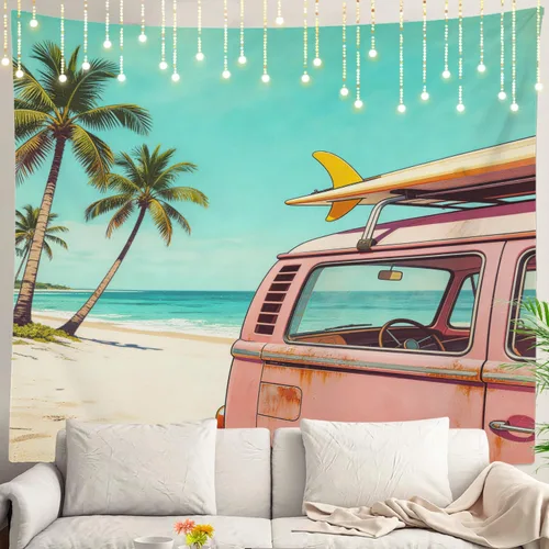 Vista 70 de Shrahala Modern Abstract Artwork Wall Tapestry, Orange Black Beige Wall Hanging Large Tapestry Decoration Polyester Fiber White Hem Around for Dorm