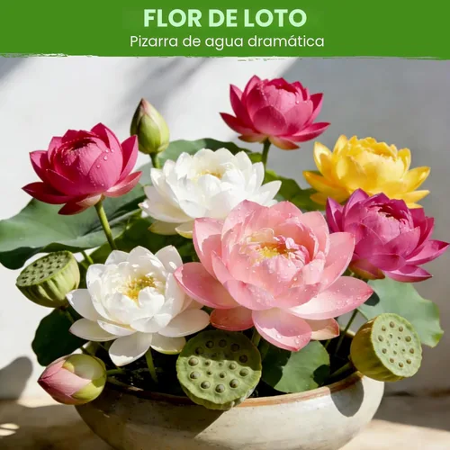 Vista 2 de 30 semillas de loto para plantar en agua – Semillas de loto de colores mixtos, plantas de estanque vivo, semillas de lirio de agua para bonsái