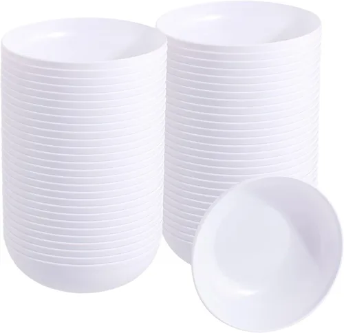 Vista 15 de bUCLA Paquete de 50 Cuencos de Plástico Negro - Cuencos Desechables de Plástico Negro de 10oz para Salsa/Servir - Ideales para Fiestas y Año Nuevo