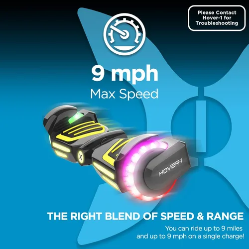 Vista 4 de Hover-1 Ranger + Scooter eléctrico de autoequilibrio - Velocidad máxima de 9 MPH, rango de 9 millas, batería de iones de litio de larga duración