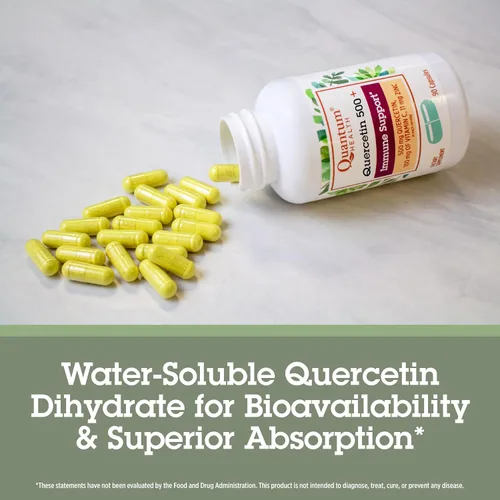 Vista 6 de Quantum Health Quercetin+ 500mg Potente suplemento de apoyo inmunológico con zinc 11 mg y vitamina C 100 mg – Complejo de refuerzo de inmunidad