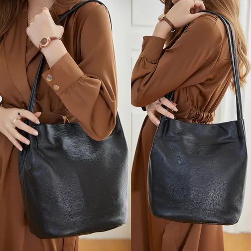 Vista 35 de Iswee - Bolsos de cuero genuino, diseño de hombro Hobo, bolsos para mujer