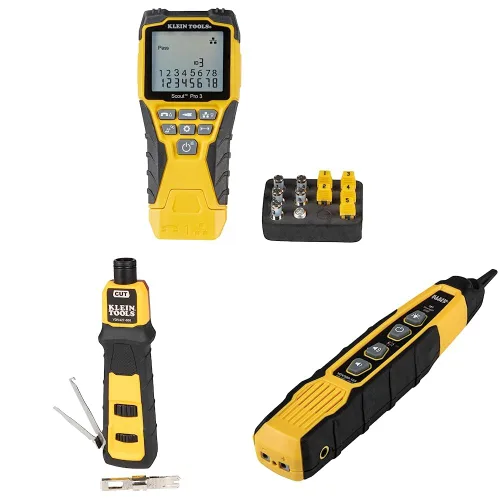 Vista 9 de Klein Tools VDV501-851 Kit de probador de cables y herramienta de perforación de impacto con hoja 66/110 y Klein Tools VDV226-110 Trinquete modular