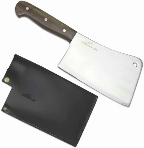 Vista 4 de Brazilian Flame Cuchillo de carnicero para chef, hoja de acero inoxidable 420C de 10 pulgadas, ultra afilado, mango ergonómico, resistente