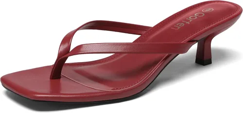 Vista 11 de Sandalias de tacón de gatitos para mujer, con puntera cuadrada, sin cordones, sandalias de tacón de 2 pulgadas, sandalias de fiesta, sandalias