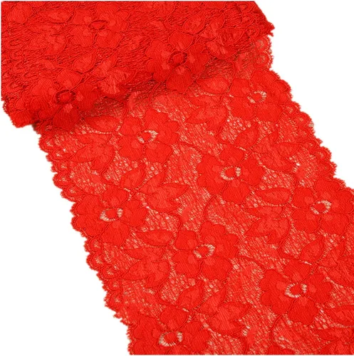 Vista 11 de MSCFTFB Cinta bordada de flores de encaje elástico de 5 yardas de ancho de 6.3 pulgadas de ancho para decoración de ropa, manualidades, boda, baby