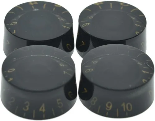 Vista 12 de KAISH Juego de 4 perillas de control de velocidad de guitarra de color ámbar, compatible con guitarra LP