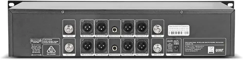 Vista 4 de Sistema de micrófono inalámbrico Frecuencia A 8 canales Micrófono UHF 4 micrófono de mano 4 micrófono de auricular 4 micrófono lavalier 4 micrófono