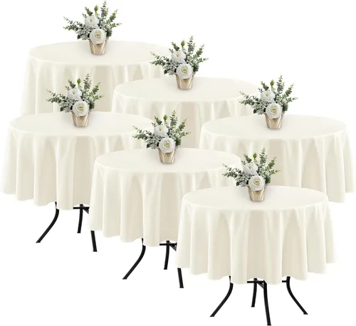 Vista 113 de Fitable - Paquete de 8 manteles rectangulares: telas de mesa lavables, resistentes a las manchas y sin arrugas, cubiertas de mesa reutilizables