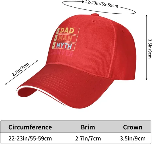 Vista 6 de QIZYOQA Dad Man Myth Lawyer Baseball Cap for Men Women Adjustable Funny Dad Hat