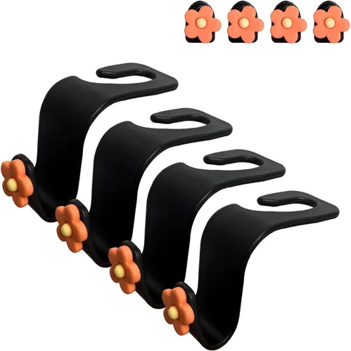 Vista 7 de Augeny 8 PCS Ganchos para Reposacabezas de Asiento de Automóvil, Gancho Colgador Organizador de Almacenamiento para Asiento de Auto, Ganchos