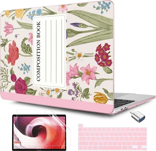 Vista 20 de TWOLSKOO Funda compatible con MacBook Pro de 13 pulgadas 2023-2016 A2338 M2/M1 A2251 A2289 A2159 A1989 A1706, cubierta rígida de plástico y funda