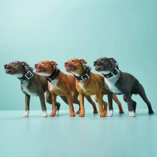 Vista 7 de JXK American Pit Bull Terrier - Figura coleccionable de resina para Jxk129a